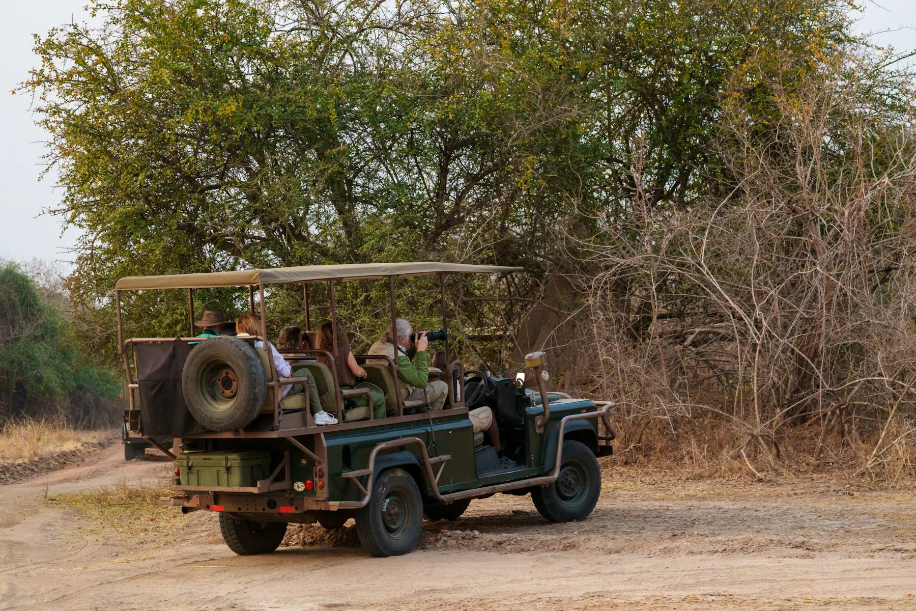 Shared safari vehicle during a Kenya wildlife drive