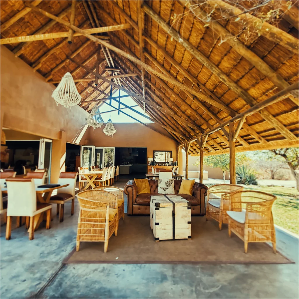 Shared area at an African safari lodge