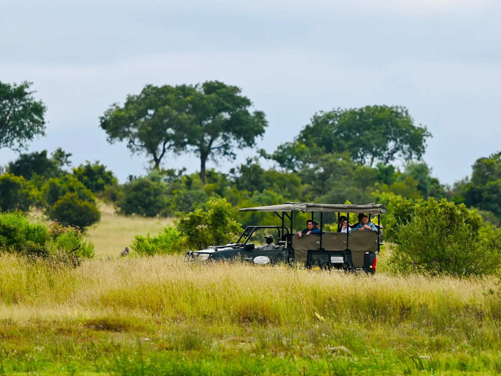 Group sharing a safari vehicle in Kenya